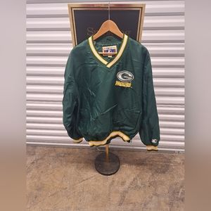 Vintage Starter Reggie White Green Bay Packers Pullover Jacket Men XL